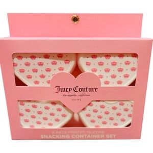 Juicy Couture 8 Piece Crowns Printed Silicone Snack Container Set